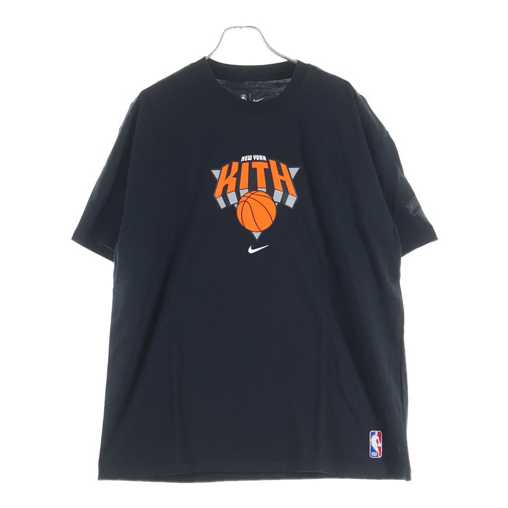 KITH(キス) ×NIKE New York Knicks ナイキ ニューヨークニックス プリント半袖Tシャツ カットソー ブラック DA1628-010