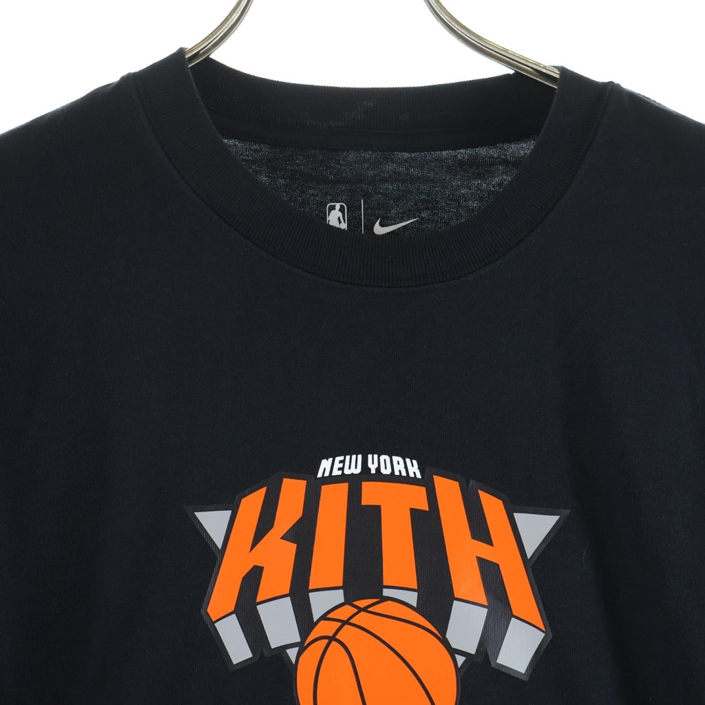 KITH(キス) ×NIKE New York Knicks ナイキ ニューヨークニックス プリント半袖Tシャツ カットソー ブラック DA1628-010