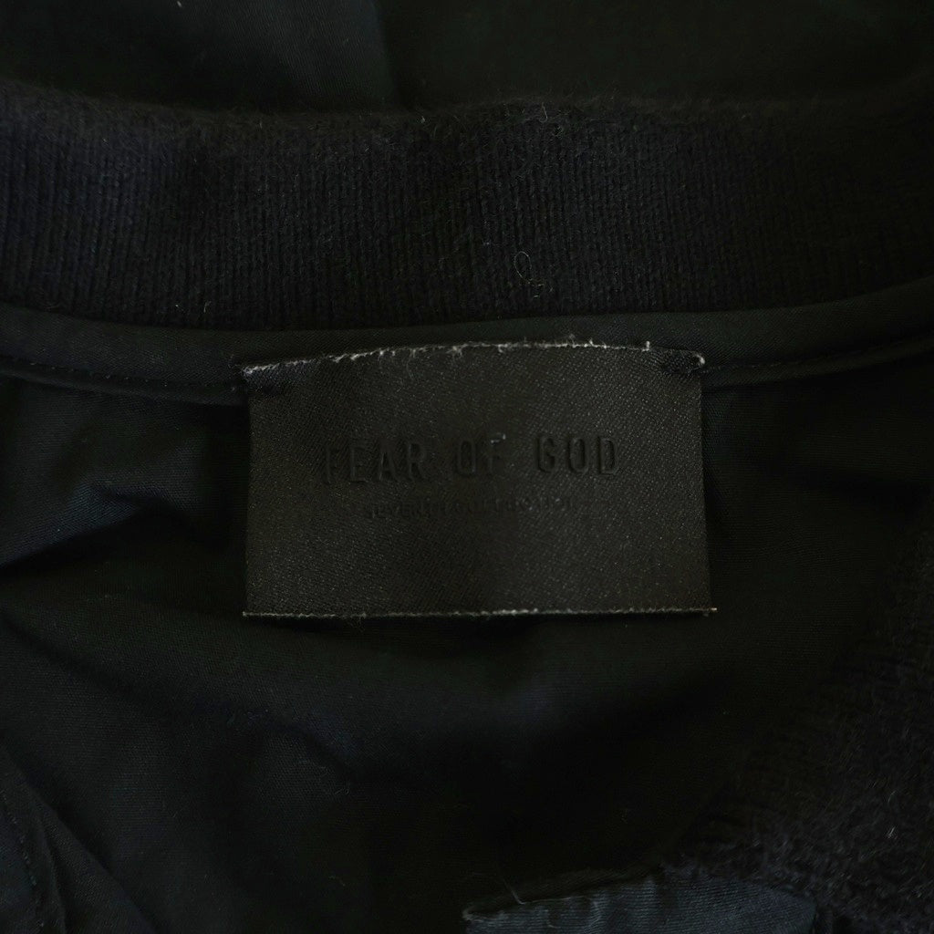 FEAR OF GOD(フィアオブゴッド) 胸プレートデザイン レギュラーカラー 半袖シャツ ブラック