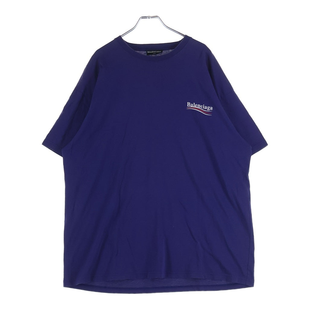 BALENCIAGA(バレンシアガ) 17AW CAMPAIGN LOGO T-SHIRT キャンペーンロゴデザイン クルーネック カットソー 半袖Tシャツ ネイビー 508203 TWK28