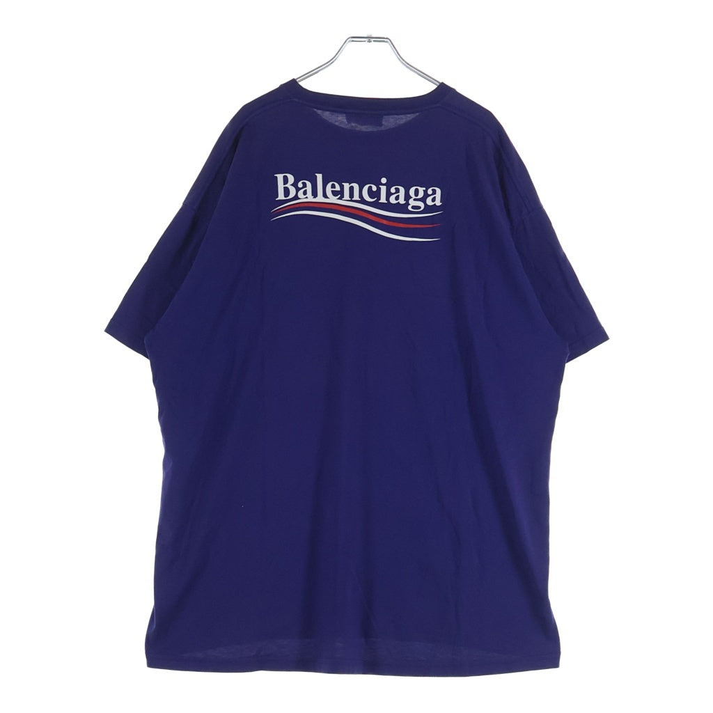 BALENCIAGA(バレンシアガ) 17AW CAMPAIGN LOGO T-SHIRT キャンペーンロゴデザイン クルーネック カットソー 半袖Tシャツ ネイビー 508203 TWK28