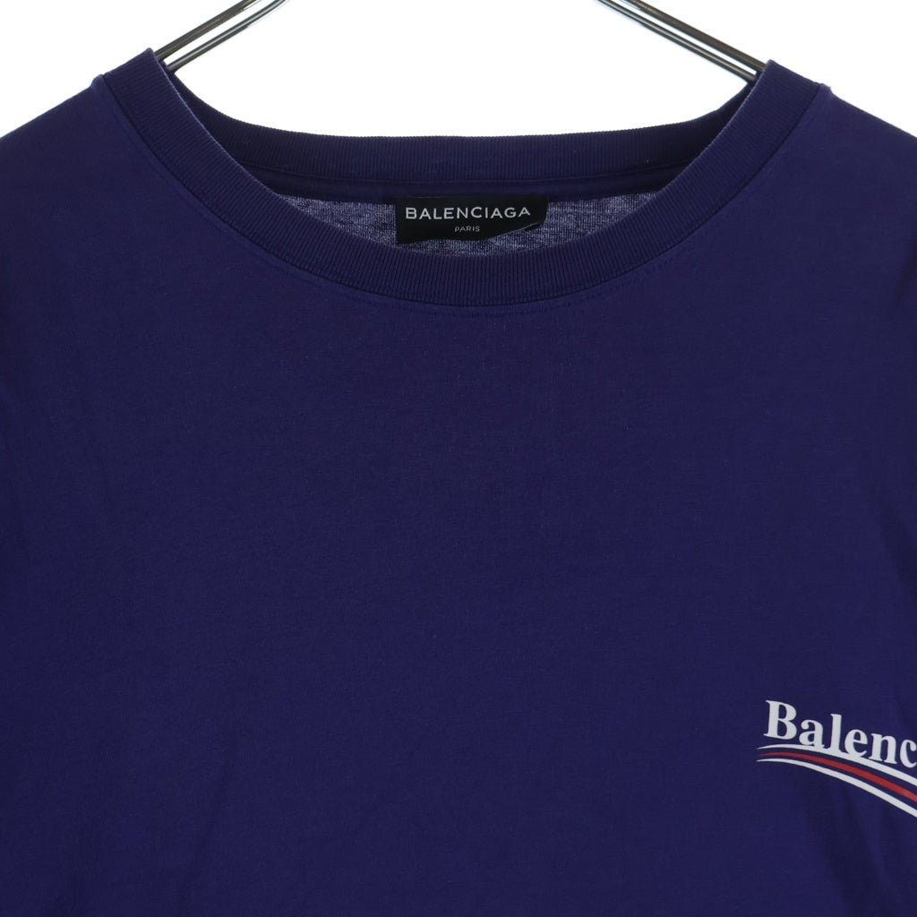 BALENCIAGA(バレンシアガ) 17AW CAMPAIGN LOGO T-SHIRT キャンペーンロゴデザイン クルーネック カットソー 半袖Tシャツ ネイビー 508203 TWK28