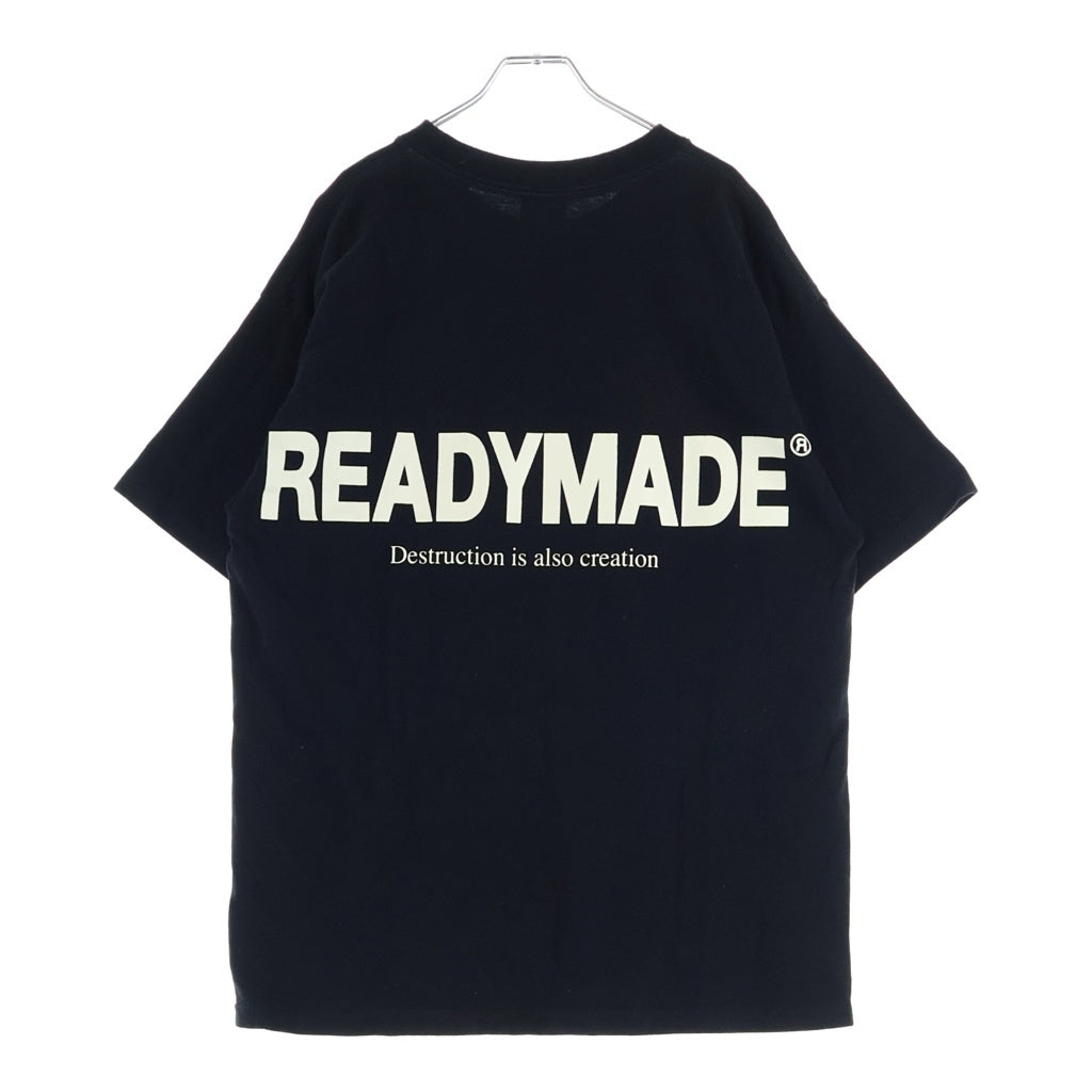 READY MADE(レディメイド) SS T-SHIRT SMILE スマイル クルーネック カットソー 半袖Tシャツ ブラック RE-C0-BK-00-00-244