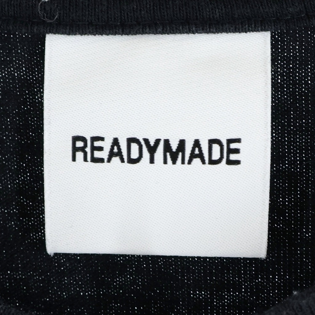 READY MADE(レディメイド) SS T-SHIRT SMILE スマイル クルーネック カットソー 半袖Tシャツ ブラック RE-C0-BK-00-00-244