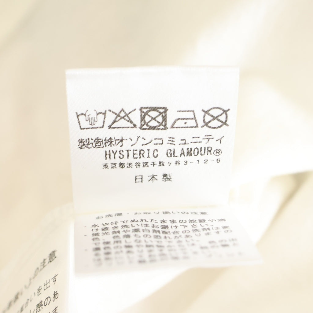 HYSTERIC GLAMOUR(ヒステリックグラマー) 25SS LEATHER WOMAN フロントプリント 半袖Tシャツ カットソー ホワイト 02251CT53