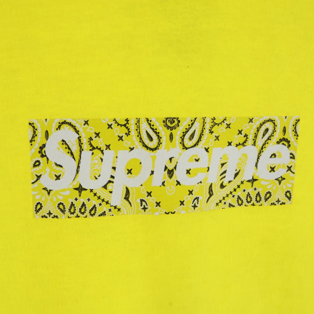 SUPREME(シュプリーム) 19AW Bandana Box Logo Tee バンダナ ボックスロゴ プリント クルーネック 半袖Tシャツ カットソー イエロー