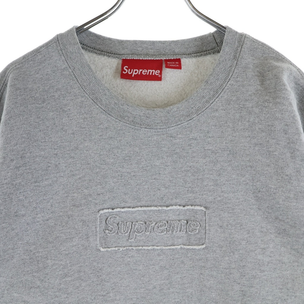 Supreme スウェット トレーナー グレー ワッペンロゴ 裏起毛 SUPREME(シュプリーム) 20SS Cutout Logo Crewneck カットアウト