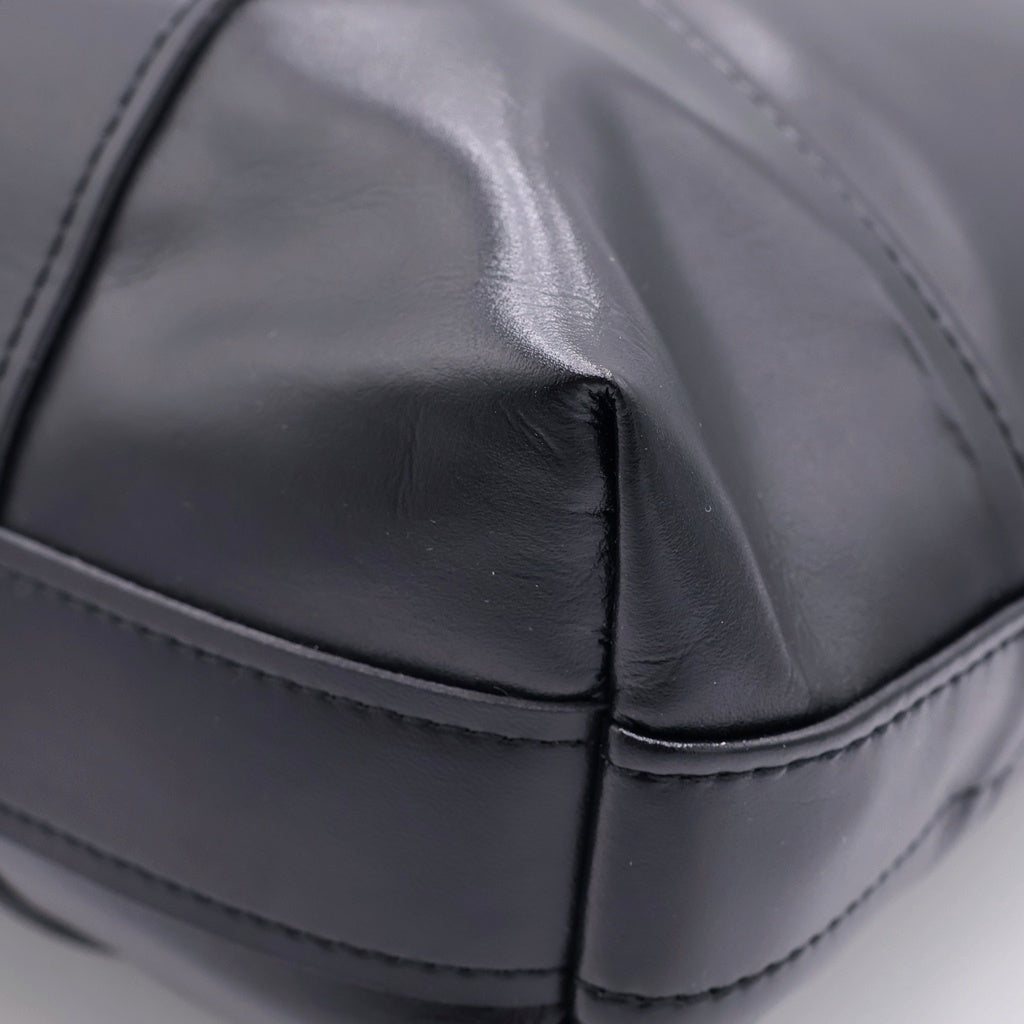 COMME des GARCONS(コムデギャルソン) フェイクレザー トートバッグ ブラック DO-K 202