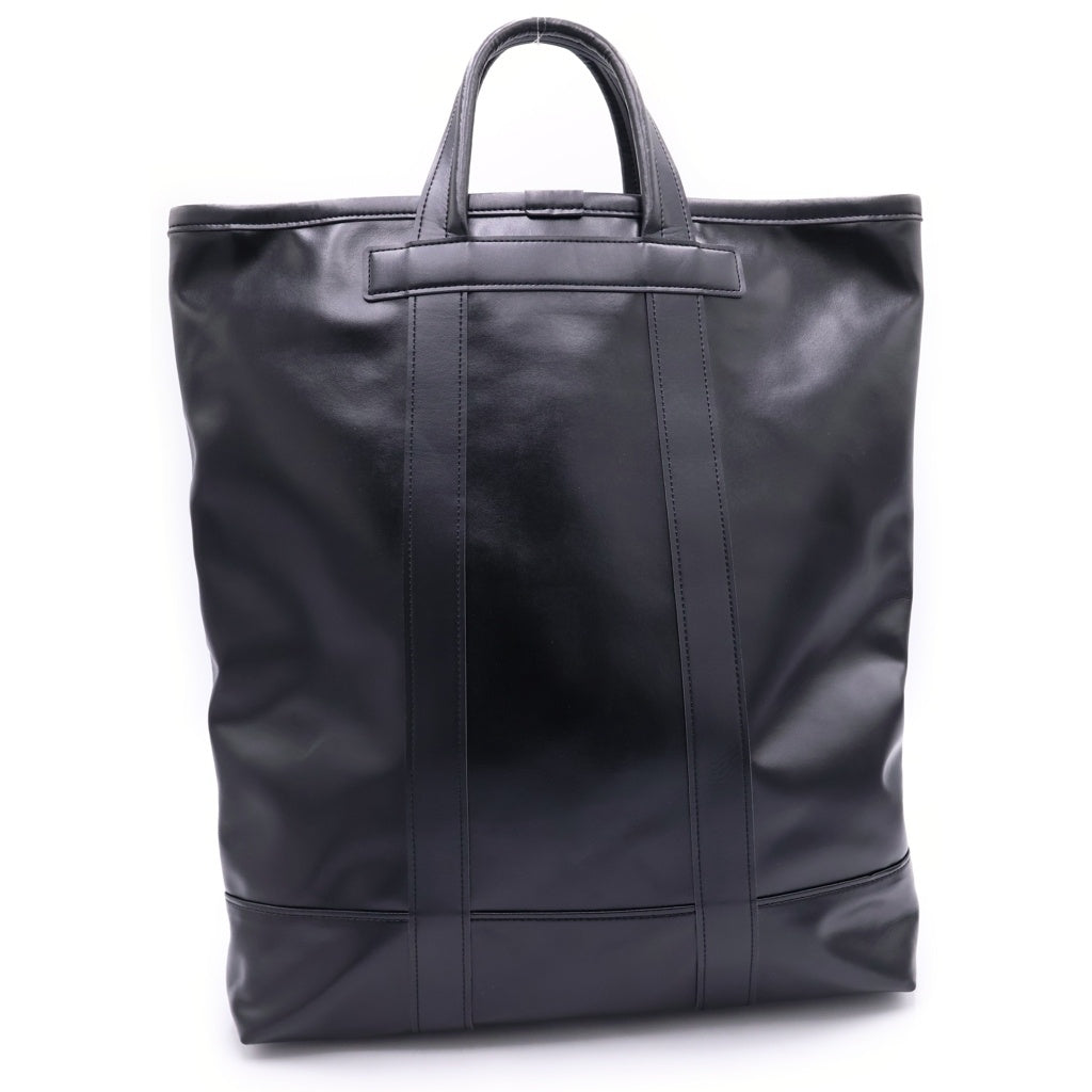 超希少·美品✨コムデギャルソン レザー　トートバッグ　ブラック　メンズ COMME des GARCONS(コムデギャルソン) フェイクレザー トートバッグ