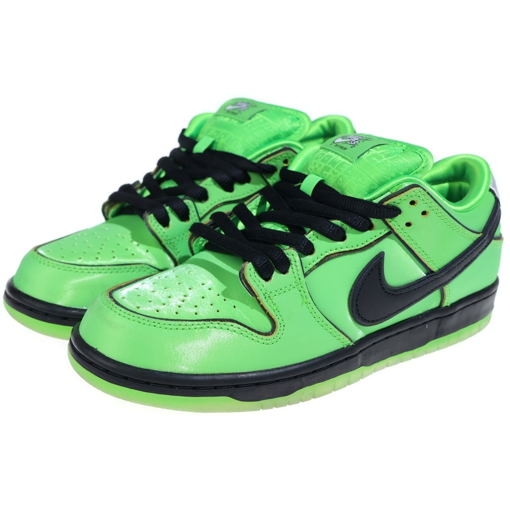 NIKE(ナイキ) ×THE POWERPUFF GIRLS SB DUNK LOW PRO QS BUTTERCUP パワーパフガールズ ダンク ローカットスニーカー グリーン US6/24cm レディース FZ8319-300