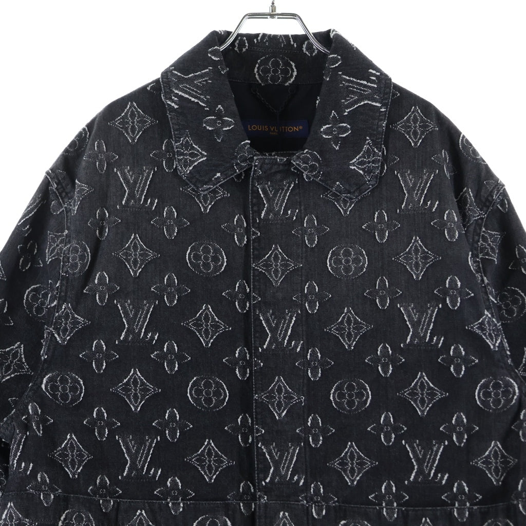 LOUIS VUITTON(ルイヴィトン) 23AW モノグラム 半袖デニムシャツ ブラック RM232 ARS HPS73W