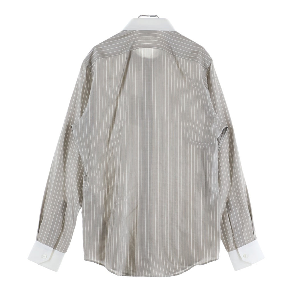 CELINE(セリーヌ) 23AW カーナビールーズ シルクストライプ 長袖シャツ グレー 2C72A948S