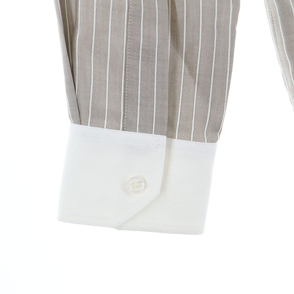 CELINE(セリーヌ) 23AW カーナビールーズ シルクストライプ 長袖シャツ グレー 2C72A948S