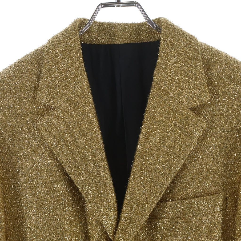 CELINE(セリーヌ) METALLIC TWEED メタリックツイード チェスターコート ゴールド 2M915292S