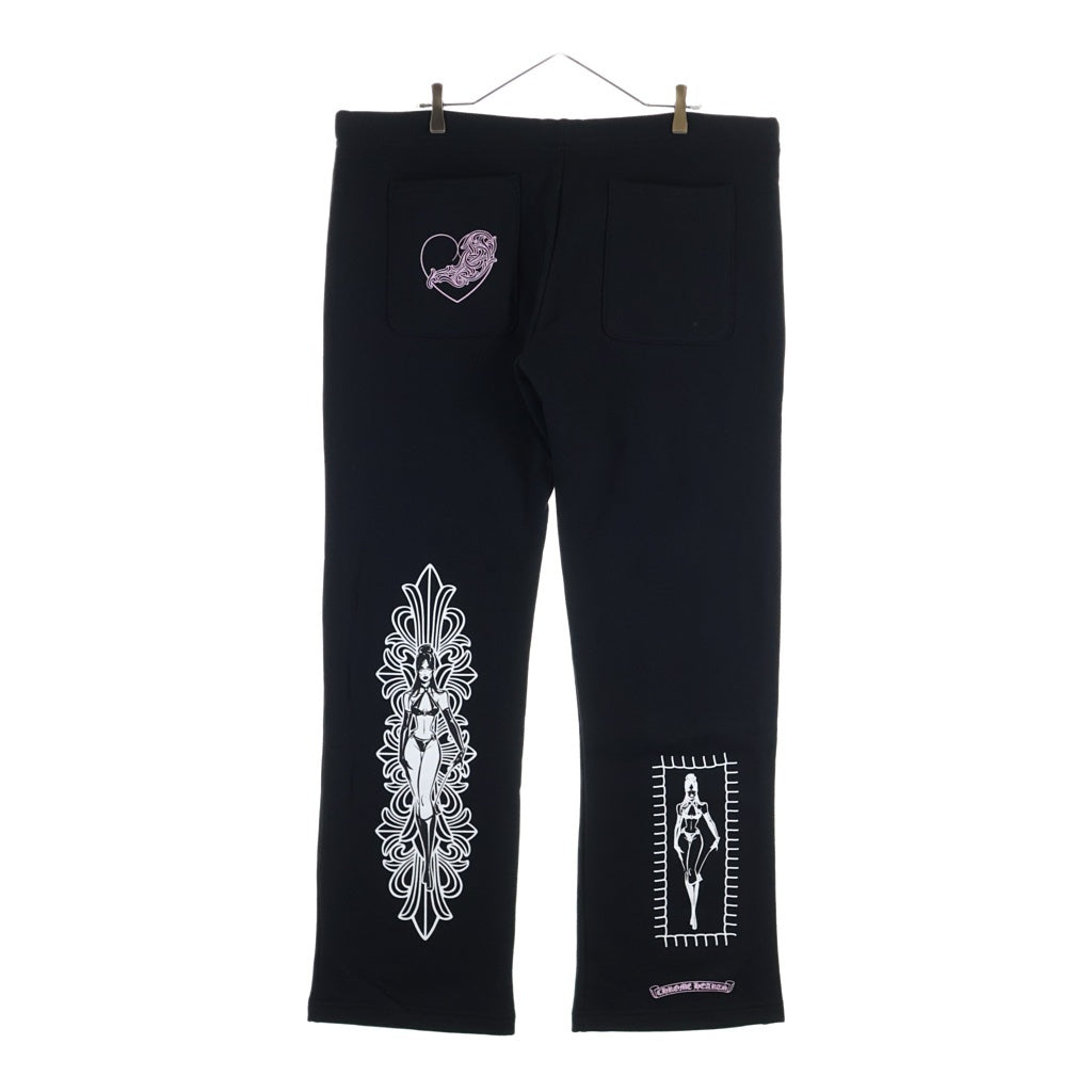 CHROME HEARTS(クロムハーツ) DEADLY DOLL SWEAT PANTS BLACK ×デッドリードール スウェットパンツ ヴァインダガー ブラック