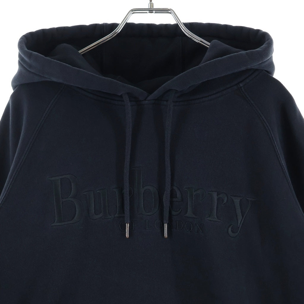 BURBERRY(バーバリー) 19SS フロントロゴ刺繍 プルオーバーパーカー フーディー ブラック 8007119