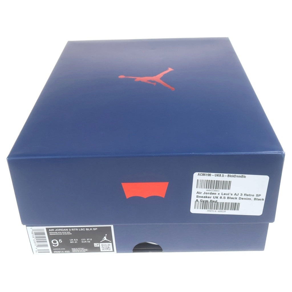 NIKE(ナイキ) ×Levi's AIR JORDAN 3 RETRO SP LEVI'S Tab リーバイス エアジョーダン3 レトロ リーバイスタブ レザー ローカットスニーカー US9.5/27.5cm IR0914-400