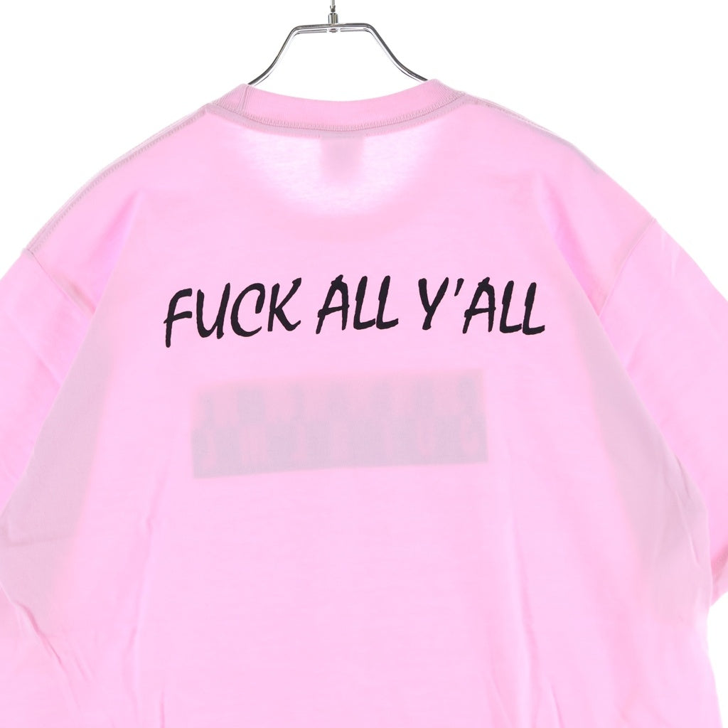SUPREME(シュプリーム) 25AW Split Tee クルーネック スプリット ロゴプリント半袖Tシャツ カットソー ピンク
