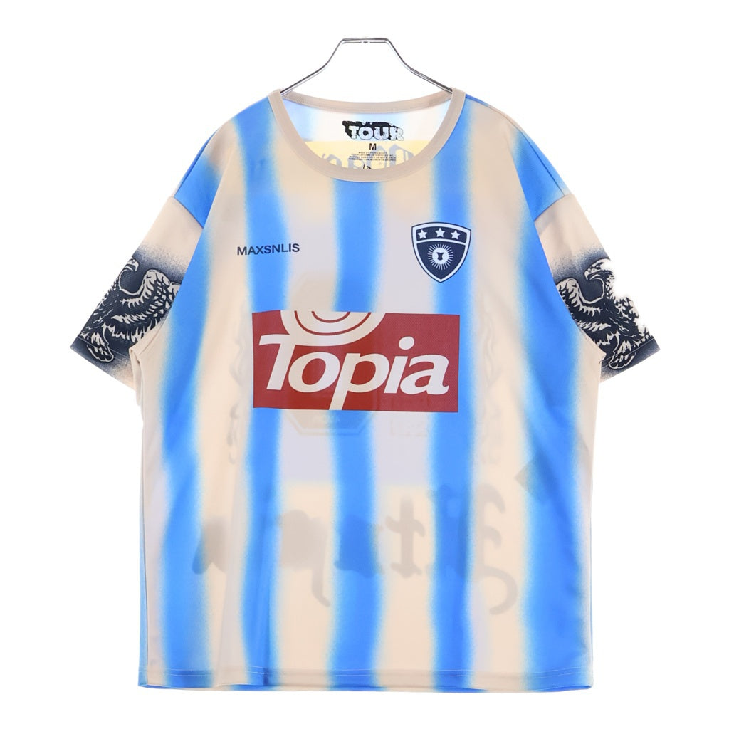 TRAVIS SCOTT(トラヴィススコット) Cactus Jack ARGENTINA SOCCER JERSEY カクタスジャック アルゼンチンサッカーユニフォーム 半袖Tシャツ カットソー ブルー/ベージュ