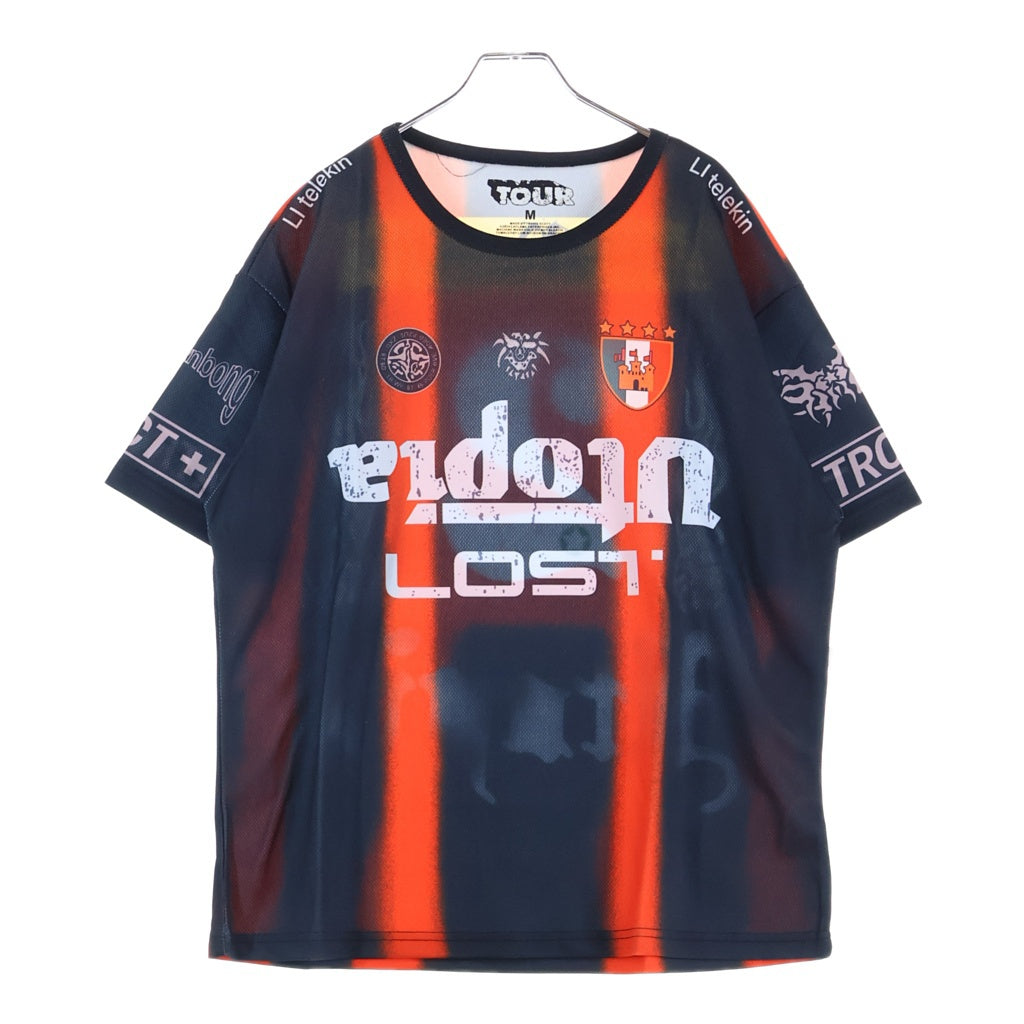 TRAVIS SCOTT(トラヴィススコット) Cactus Jack ITALY SOCCER JERSEY カクタスジャック イタリアサッカーユニフォーム 半袖Tシャツ カットソー ブラック/レッド