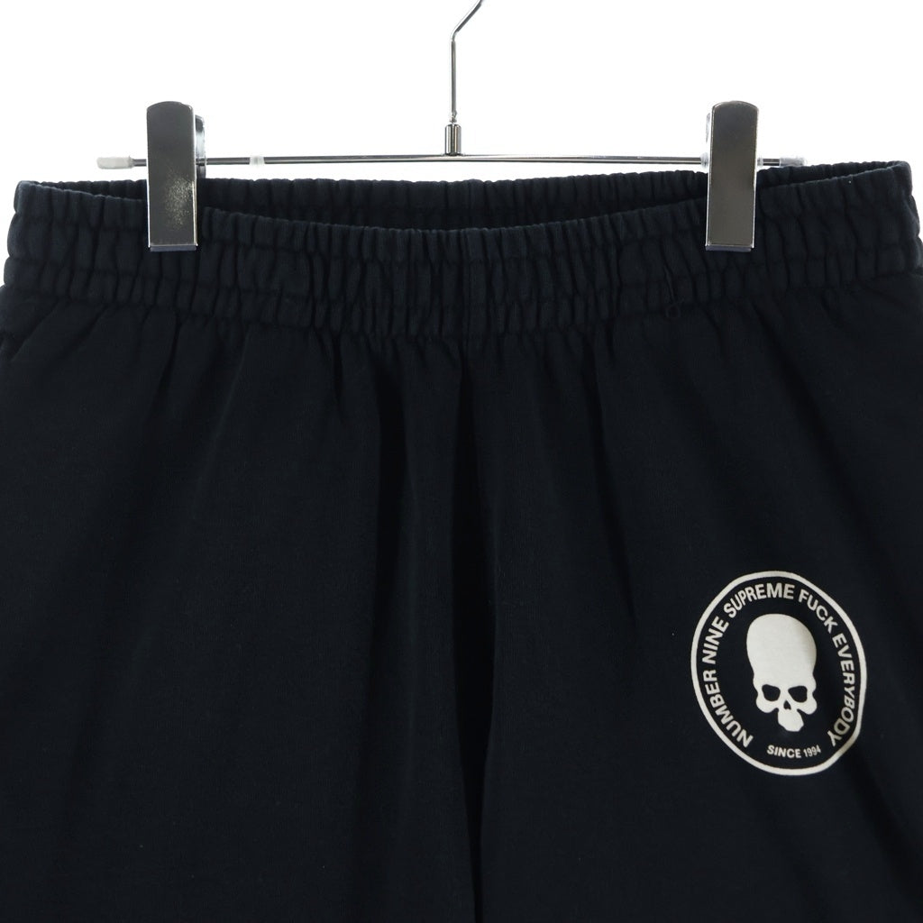 SUPREME(シュプリーム) 25FW ×NUMBER(N)INE Circle Skull Logo Sweatpants ナンバーナイン サークルスカルロゴ スウェットパンツ ブラック