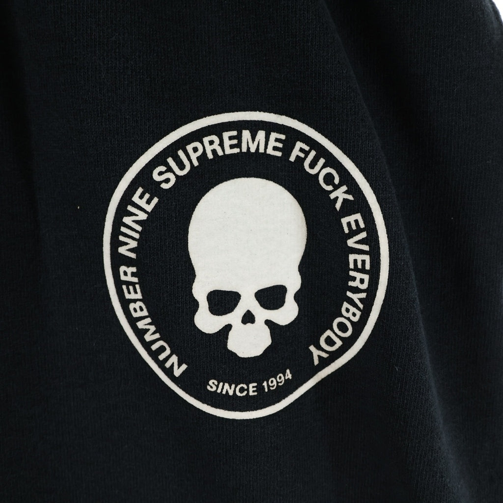 SUPREME(シュプリーム) 25FW ×NUMBER(N)INE Circle Skull Logo Sweatpants ナンバーナイン サークルスカルロゴ スウェットパンツ ブラック