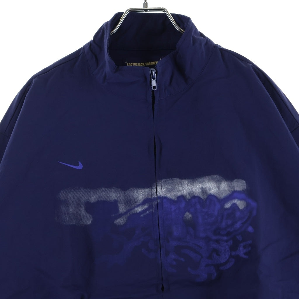 TRAVIS SCOTT(トラヴィススコット) Cactus Jack xFragment xTokyo Windbreaker Zip Jacket カクタスジャック フラグメント ナイキ 東京ウィンドブレーカージャケット ブルー