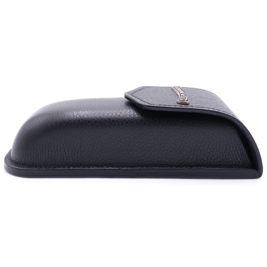CHROME HEARTS(クロムハーツ) CASE スクロールラベル レザーメガネケース ブラック