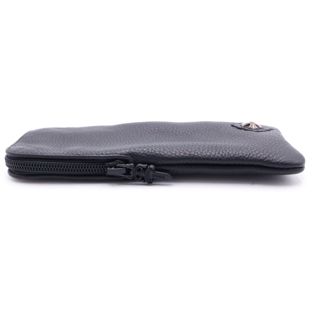 CHROME HEARTS(クロムハーツ) CASE CHPLUS クロスモチーフ レザー メガネケース ブラック
