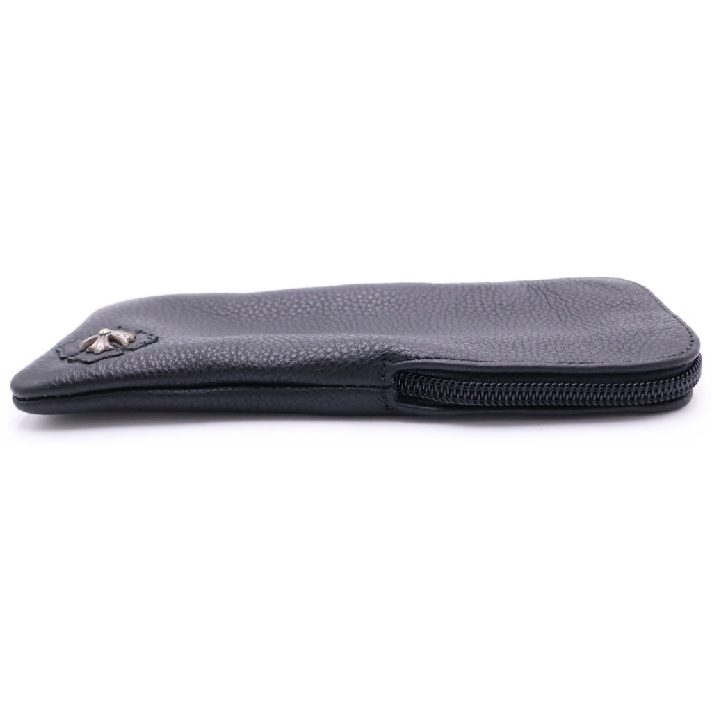 CHROME HEARTS(クロムハーツ) CASE CHPLUS クロスモチーフ レザー メガネケース ブラック