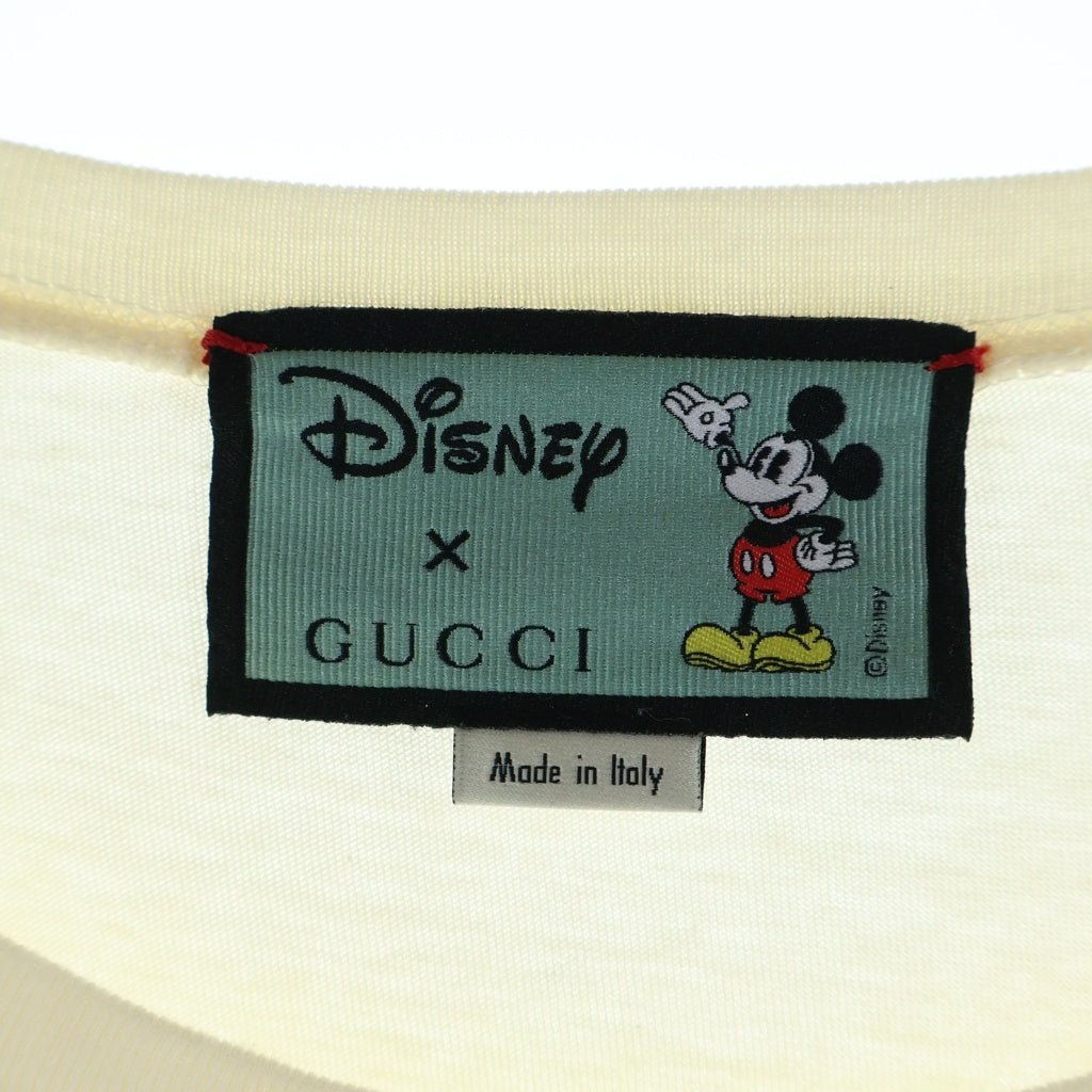 GUCCI(グッチ) ×Disney ディズニー フロントプリント 半袖Tシャツ カットソー ホワイト 492347
