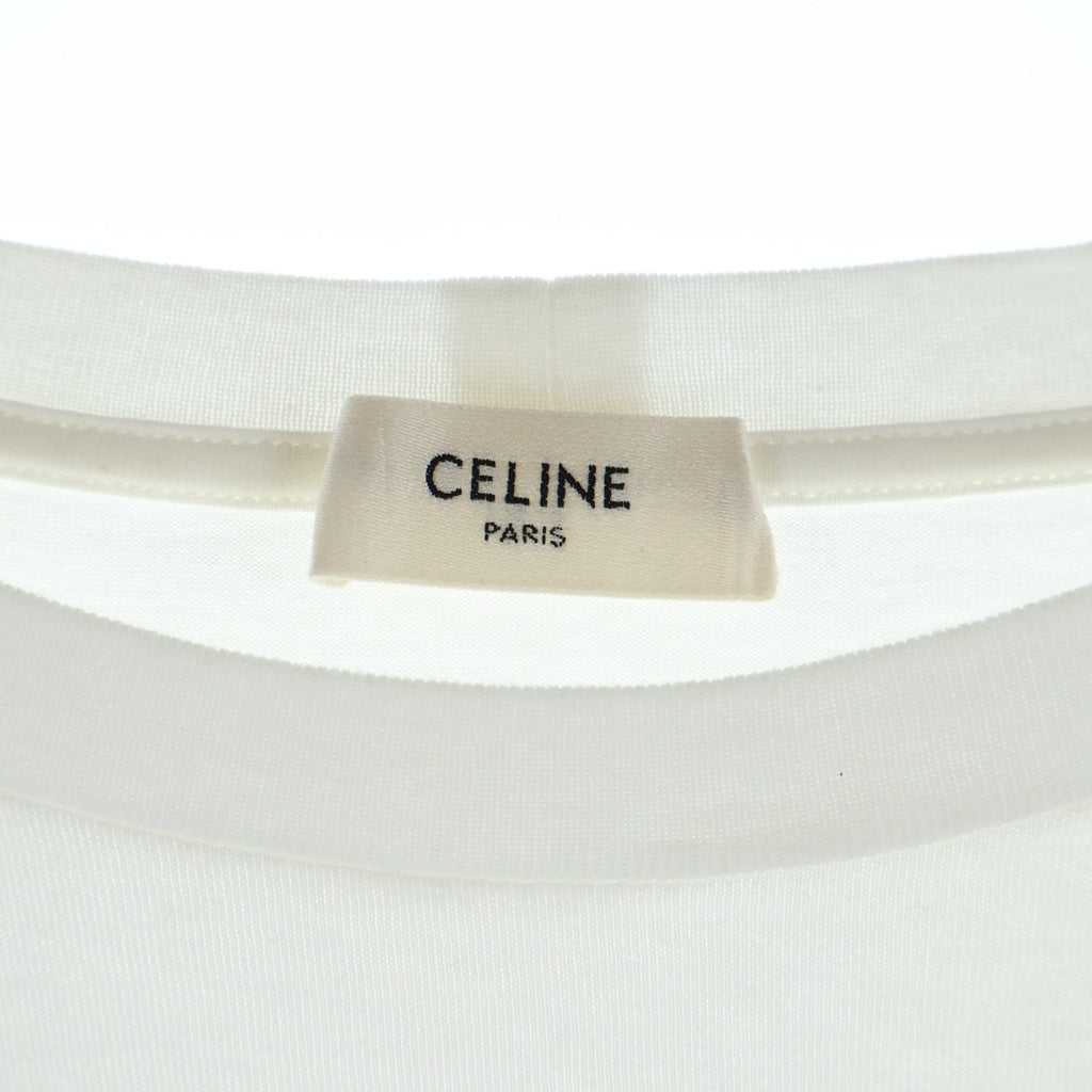 CELINE(セリーヌ) 25SS HAPPY HAPPY プリント クルーネック 半袖Tシャツ カットソー ホワイト RX06F671Q