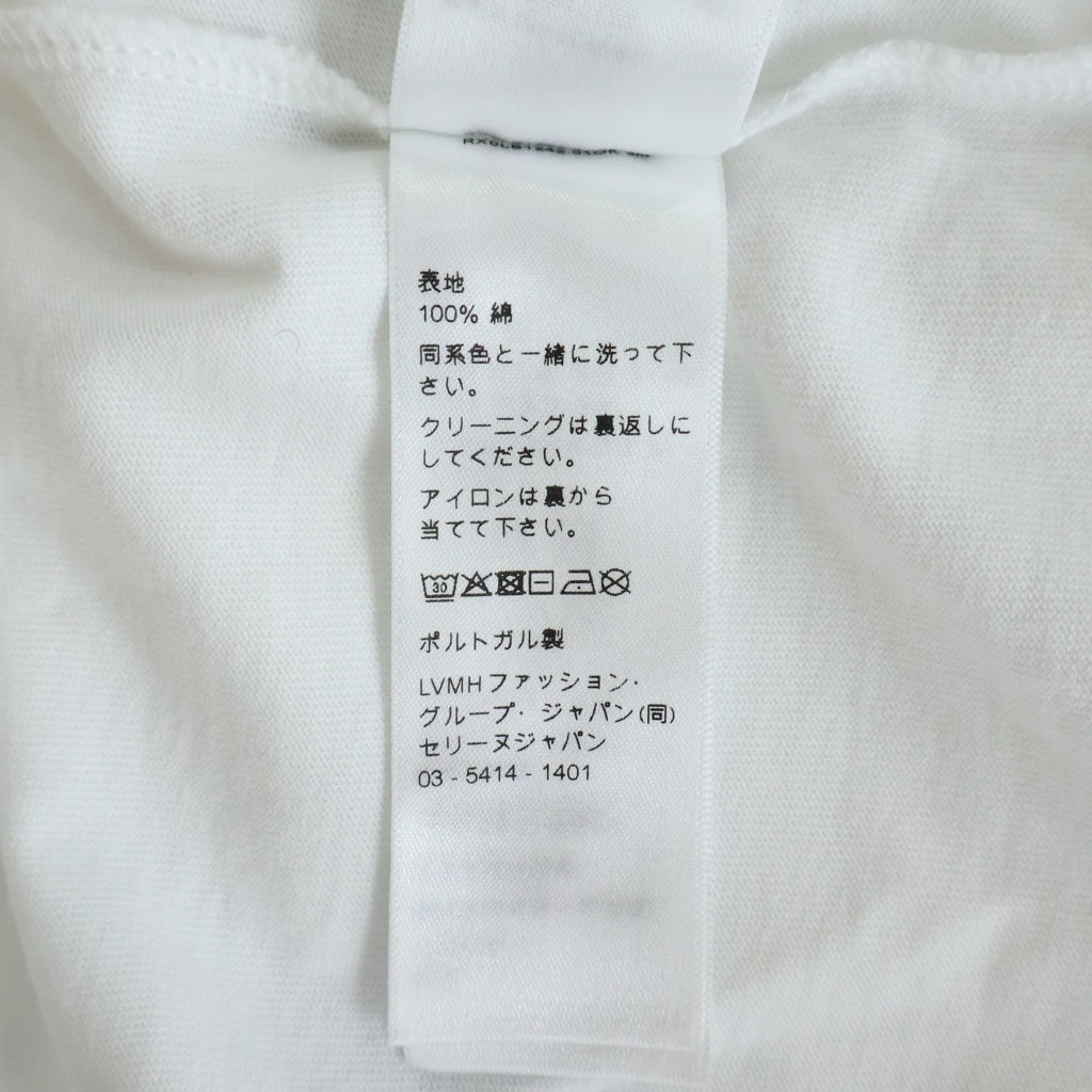 CELINE(セリーヌ) フロントプリント 半袖Tシャツ カットソー ホワイト RX0LB1242