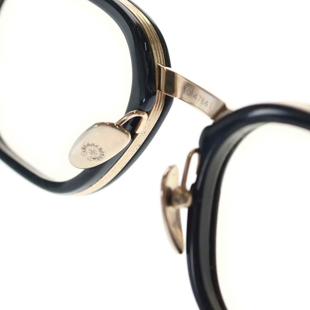 CHROME HEARTS(クロムハーツ) DUCK BUTTER ダガーテンプルウェリントンサングラス アイウェア メガネ BK/GP ブラック/ゴールド