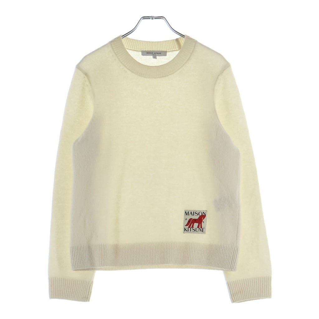 MAISON KITSUNE(メゾンキツネ) LUNAR NEW YEAR Knit Sweater メゾンキツネ 旧正月 ラムズウール ニットセーター レディース ホワイト QW080CLKT1006