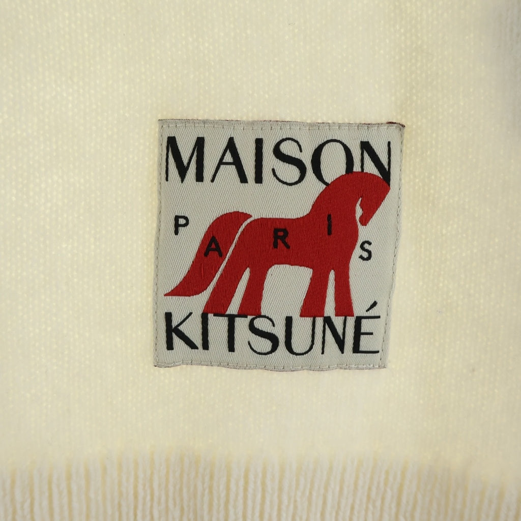 MAISON KITSUNE(メゾンキツネ) LUNAR NEW YEAR Knit Sweater メゾンキツネ 旧正月 ラムズウール ニットセーター レディース ホワイト QW080CLKT1006