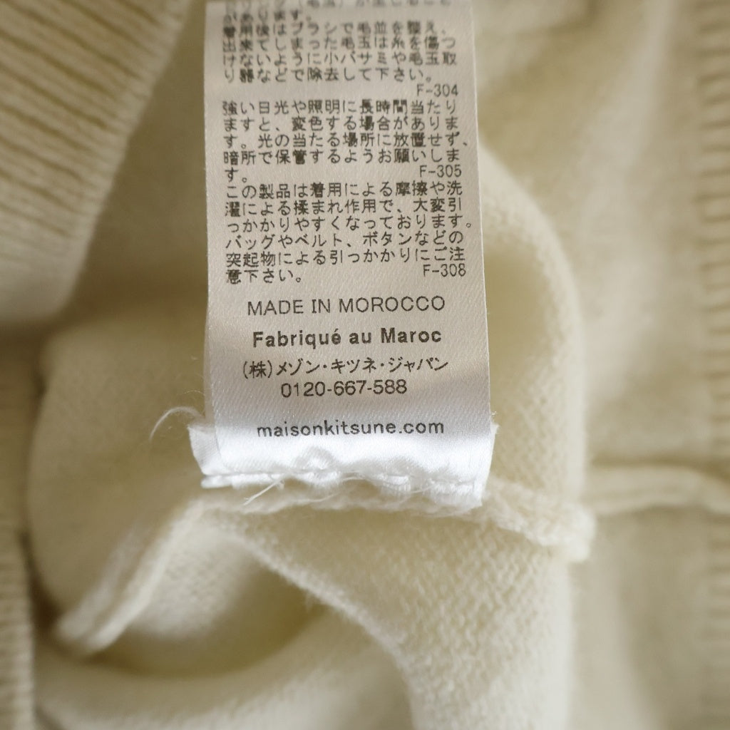 MAISON KITSUNE(メゾンキツネ) LUNAR NEW YEAR Knit Sweater メゾンキツネ 旧正月 ラムズウール ニットセーター レディース ホワイト QW080CLKT1006