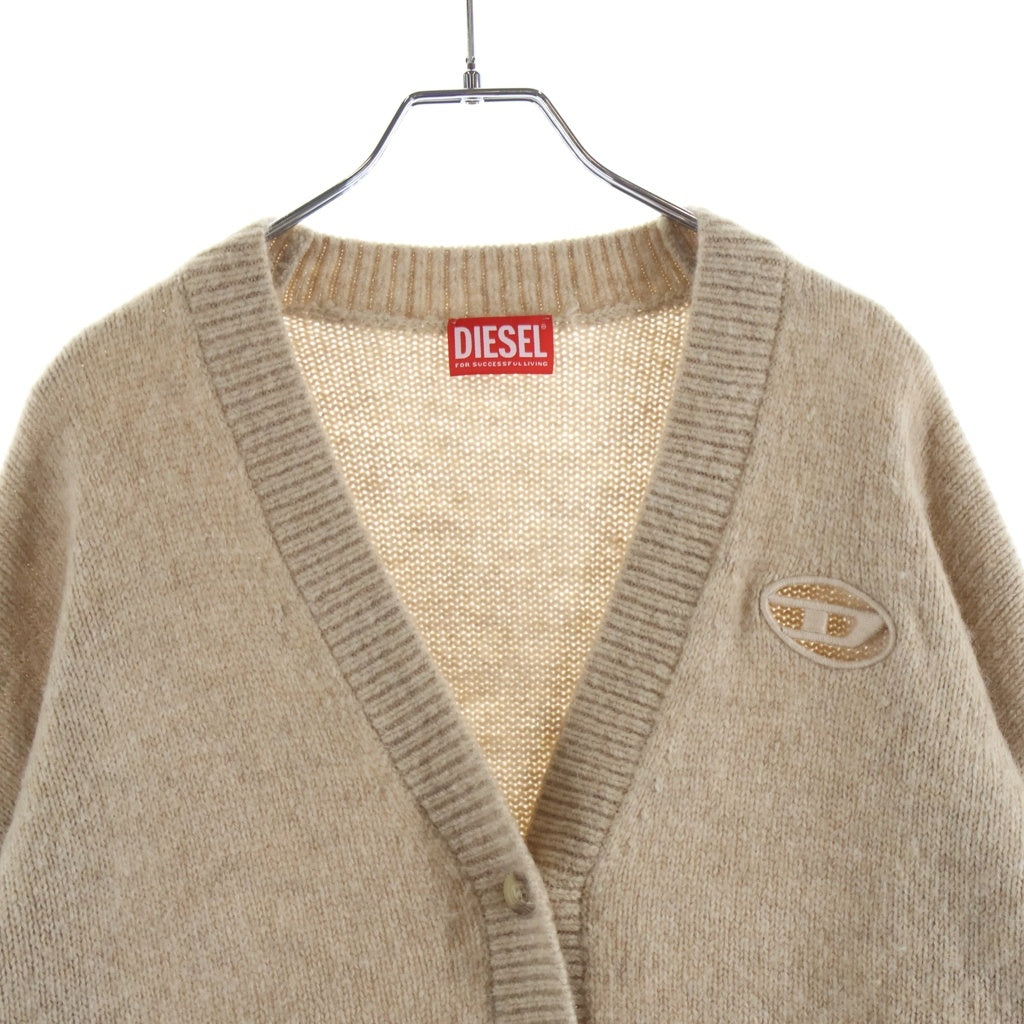 DIESEL(ディーゼル) Oval D logo Wool Cardigan Sweater M-AREELA オーバルDロゴ ウールカーディガン セーター レディース ベージュ