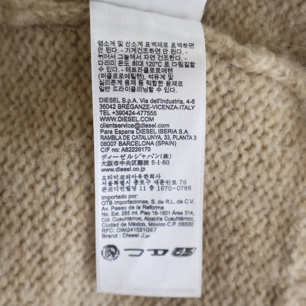 DIESEL(ディーゼル) Oval D logo Wool Cardigan Sweater M-AREELA
