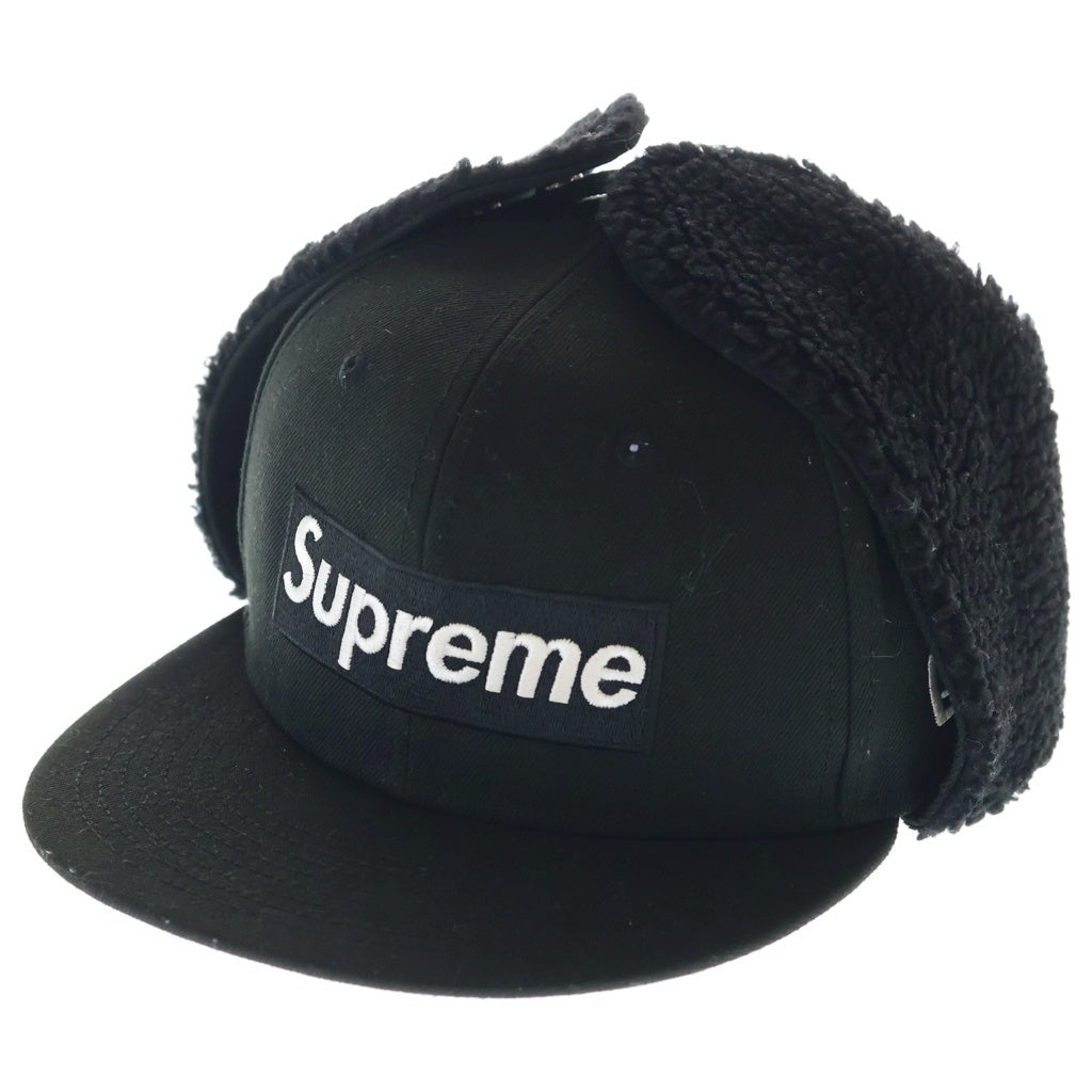 SUPREME(シュプリーム) 21AW ×NEW ERA Box Logo Flight Cap ニューエラ ボックスロゴ フライトキャップ ブラック G2711182021