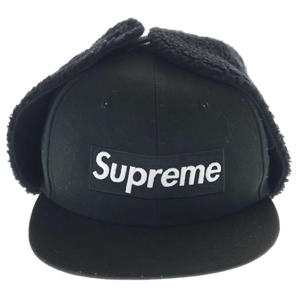 SUPREME(シュプリーム) 21AW ×NEW ERA Box Logo Flight Cap ニューエラ ボックスロゴ フライトキャップ ブラック G2711182021