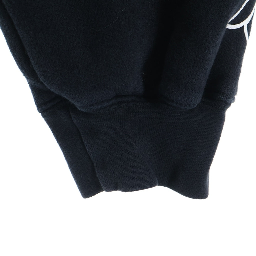 CHROME HEARTS(クロムハーツ) SWTSHRT HD ZIP 裏地サーマル スクロールラベルプリント ダガージップアップパーカー フーディ ブラック