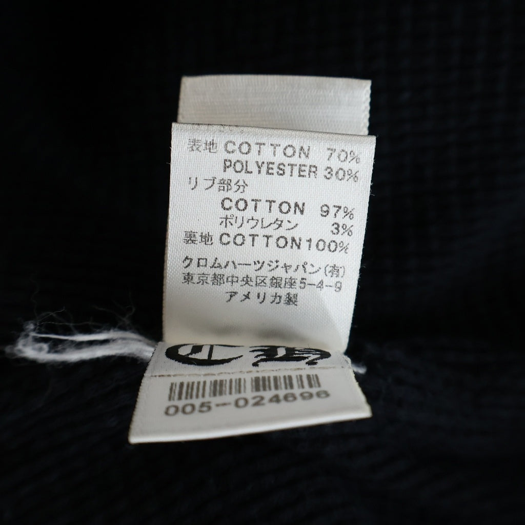 CHROME HEARTS(クロムハーツ) SWTSHRT HD ZIP 裏地サーマル スクロールラベルプリント ダガージップアップパーカー フーディ ブラック