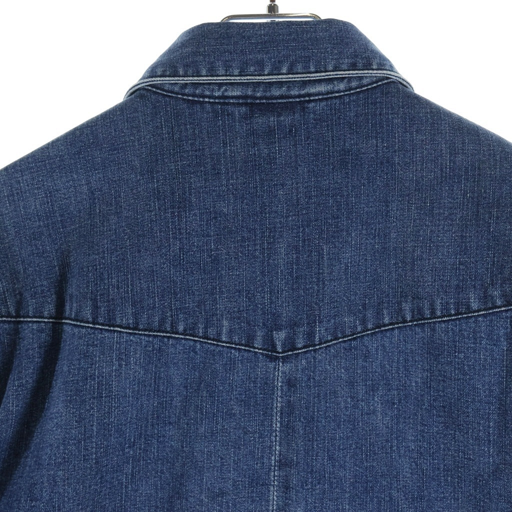 CHROME HEARTS(クロムハーツ) DENIM WESTERN デニムウエスタン 袖クロスパッチ クロスボタン デニム長袖シャツ インディゴ