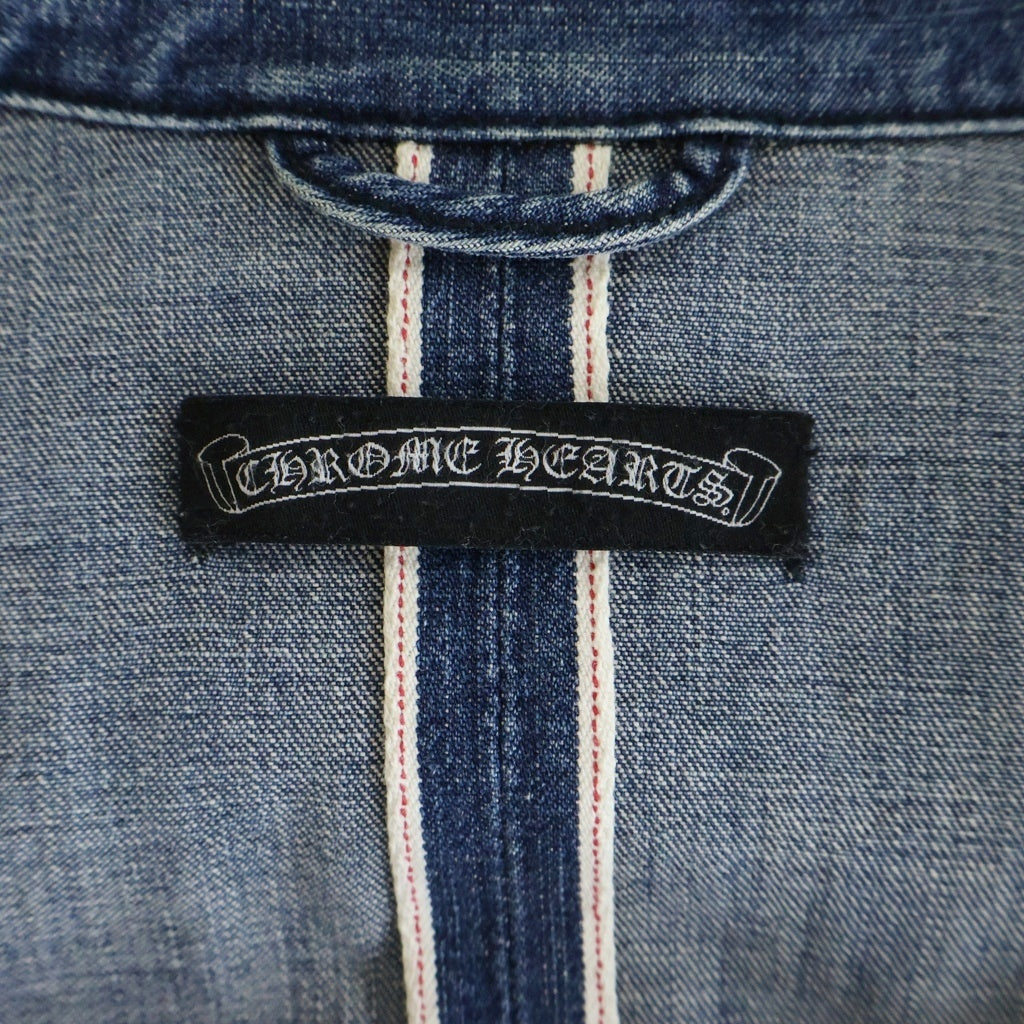 CHROME HEARTS(クロムハーツ) DENIM WESTERN デニムウエスタン 袖クロスパッチ クロスボタン デニム長袖シャツ インディゴ