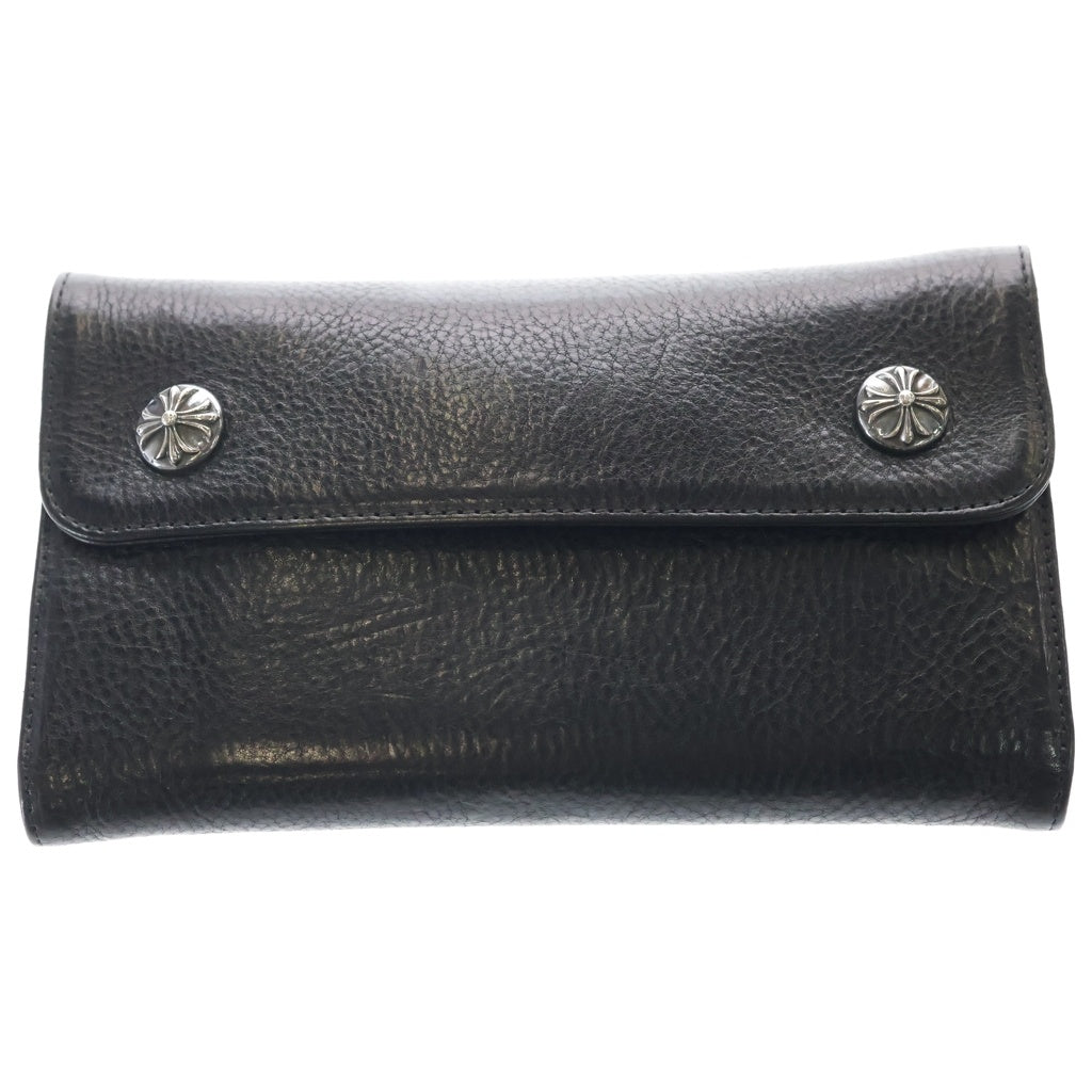 CHROME HEARTS(クロムハーツ) WAVE ウェーブ レザーウォレット 財布 ブラック