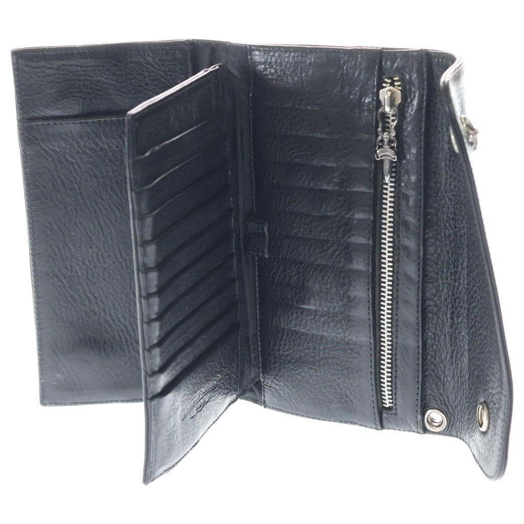 CHROME HEARTS(クロムハーツ) WAVE ウェーブ レザーウォレット 財布 ブラック