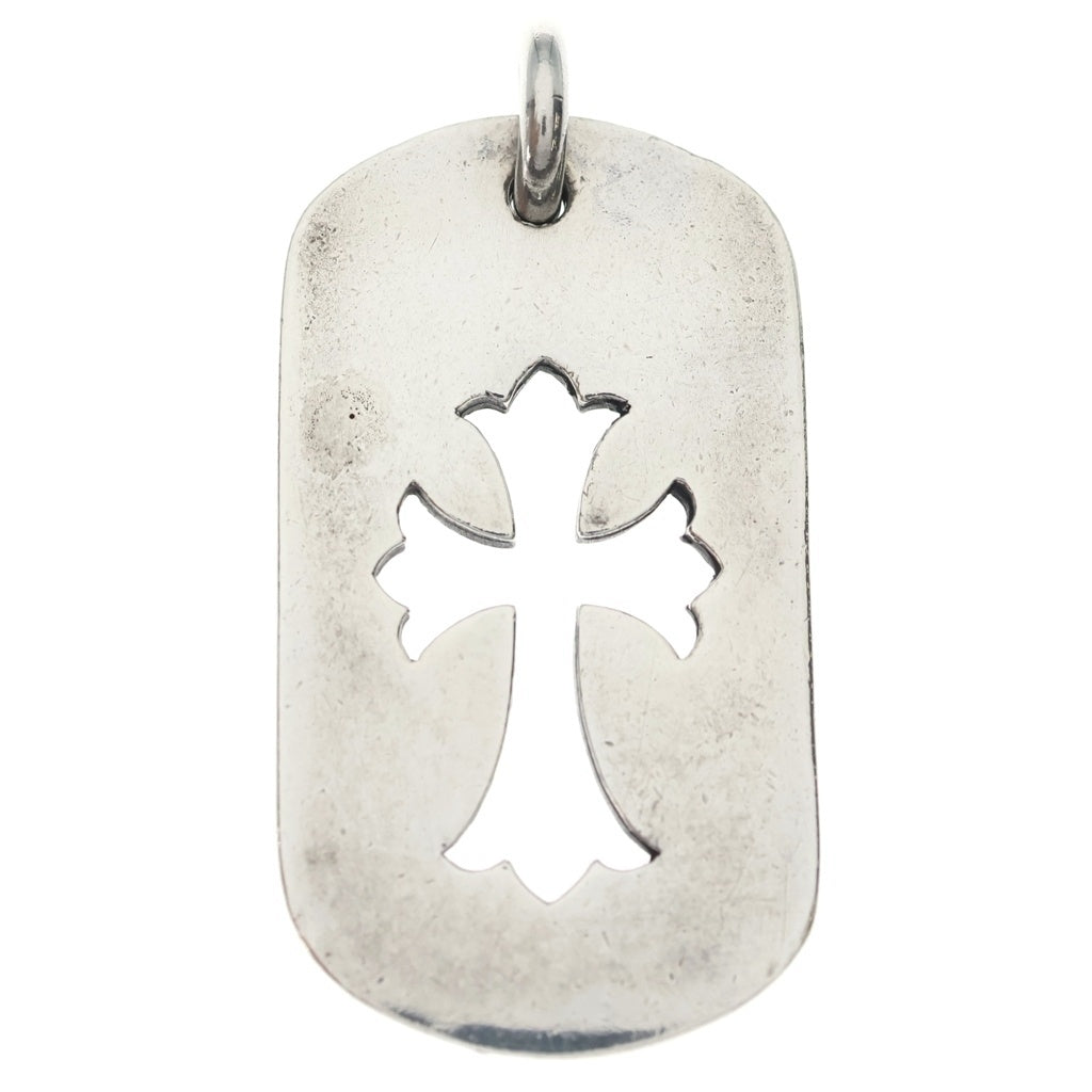CHROME HEARTS(クロムハーツ) D TAG LRG CO CRS カットアウトクロスドッグタグ ラージ ペンダントトップ シルバー BCA239