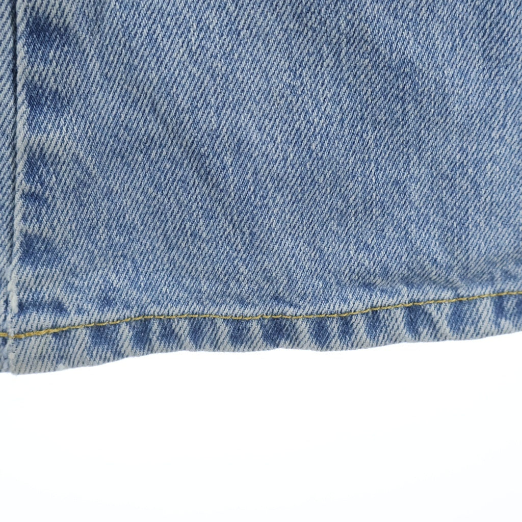 Maison Martin Margiela(メゾンマルタンマルジェラ) コットンカットアウトウエスト ワイドレッグ デニムパンツ ブルー S51LA0128 レディース