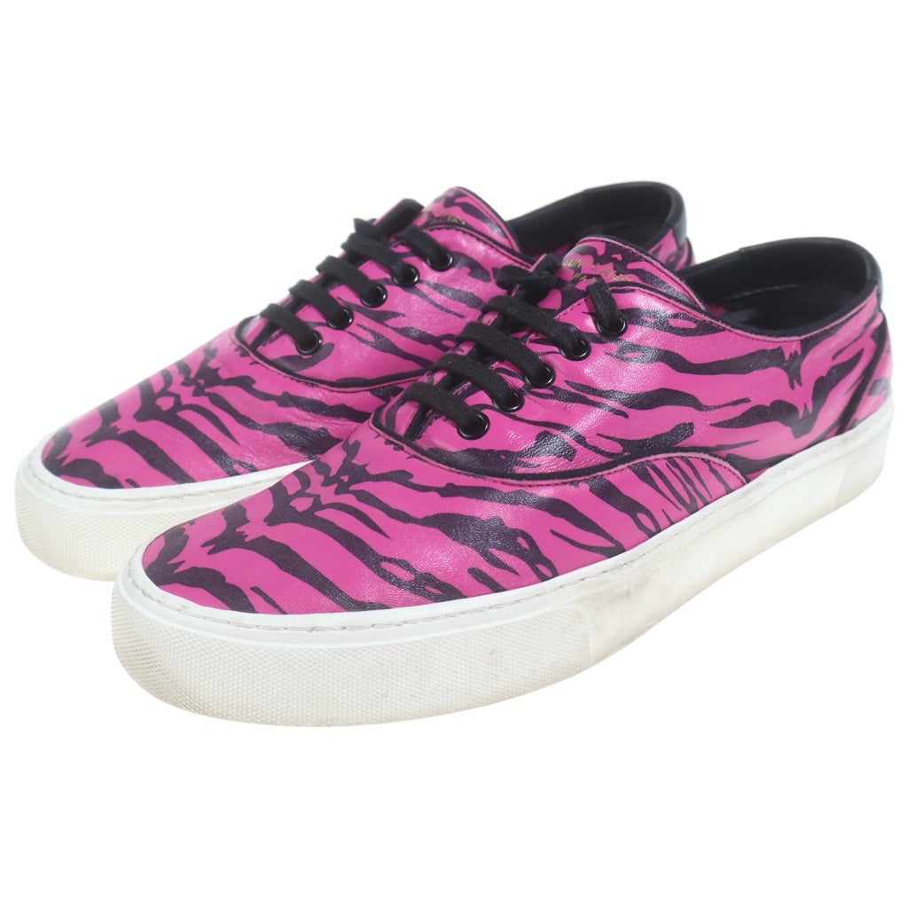 SAINT LAURENT PARIS(サンローランパリ) VENICE SNEAKER ベニス アニマル柄 ローカットスニーカー ピンク